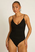Cream Lace Frill Bodysuit UK | Cute Elegant Going Out Top | Free UK Delivery | U184